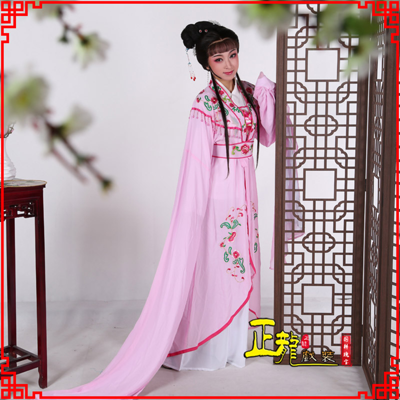 金东花旦黄梅戏服古装戏服水袖戏剧假云肩长披