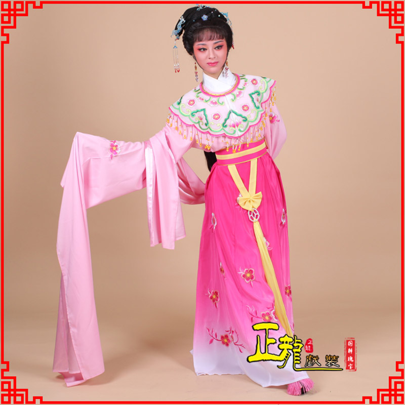 金东水袖青衣练功花旦服 梅花古装衣